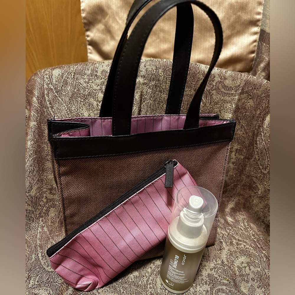 Estée Lauder small tote bag w/small makeup bag & Joico brightening veil …